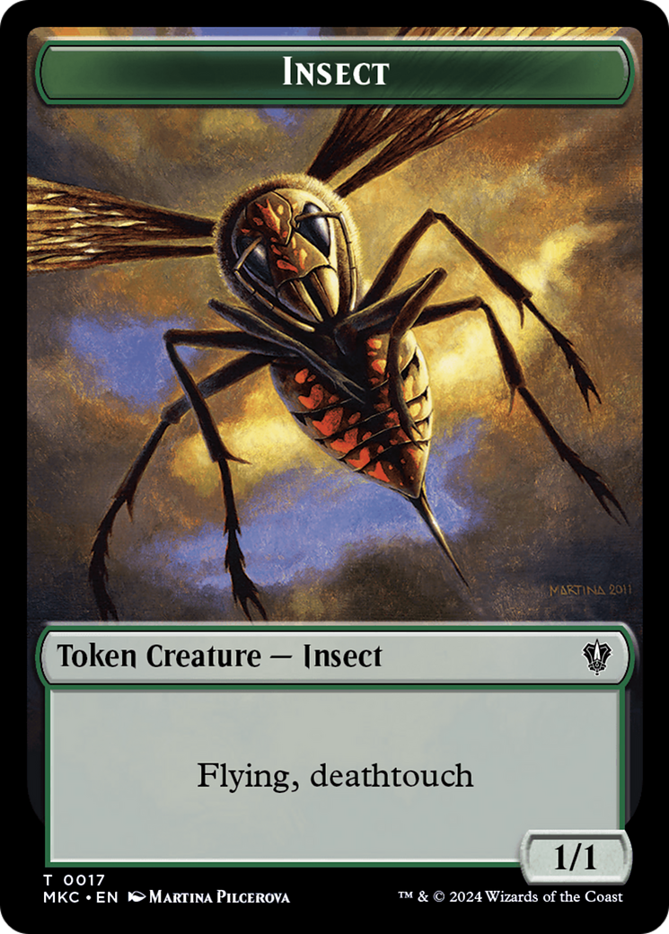 Clue // Insect (0017) Double-Sided Token [Murders at Karlov Manor Commander Tokens] | Anubis Games and Hobby