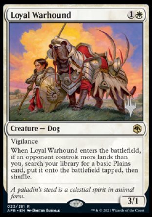 Loyal Warhound (Promo Pack) [Dungeons & Dragons: Adventures in the Forgotten Realms Promos] | Anubis Games and Hobby