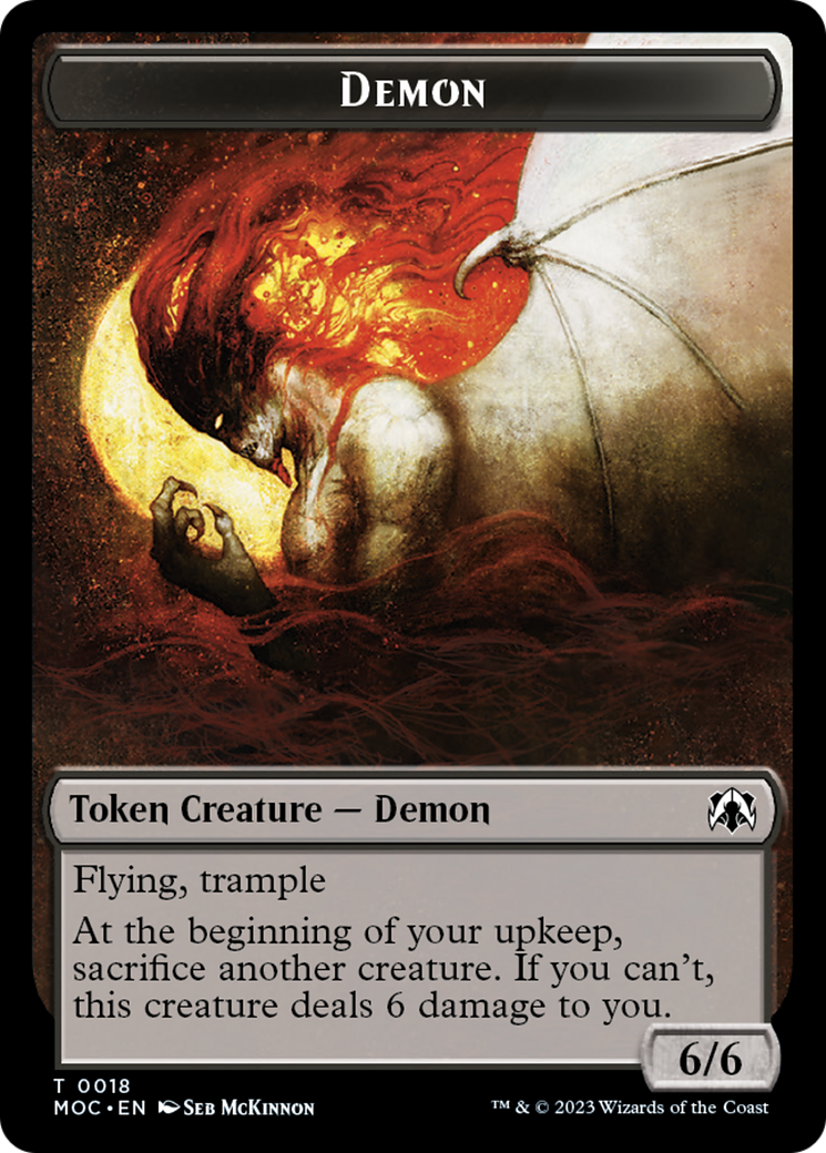 Angel (3) // Demon Double-Sided Token [March of the Machine Commander Tokens] | Anubis Games and Hobby