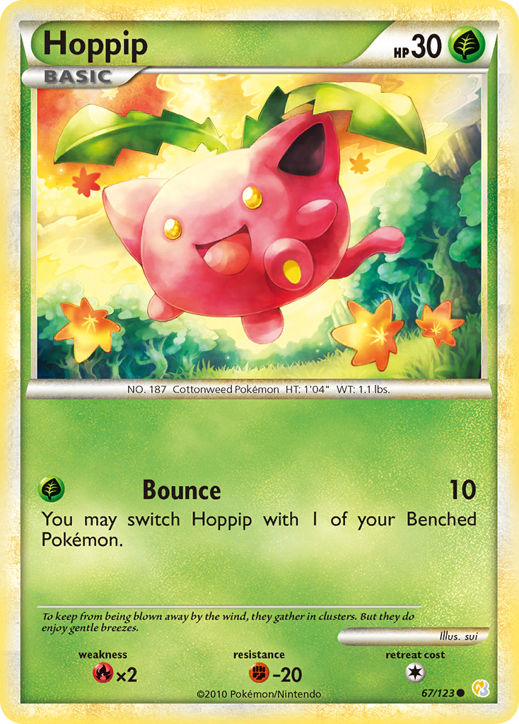 Hoppip (67/123) [HeartGold & SoulSilver: Base Set] | Anubis Games and Hobby