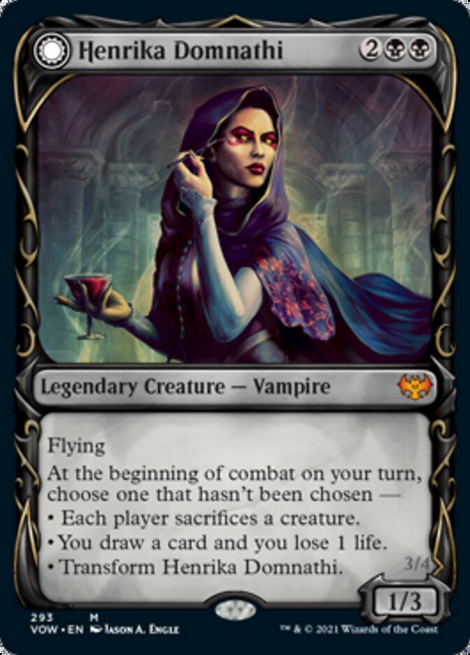 Henrika Domnathi // Henrika, Infernal Seer (Showcase Fang Frame) [Innistrad: Crimson Vow] | Anubis Games and Hobby