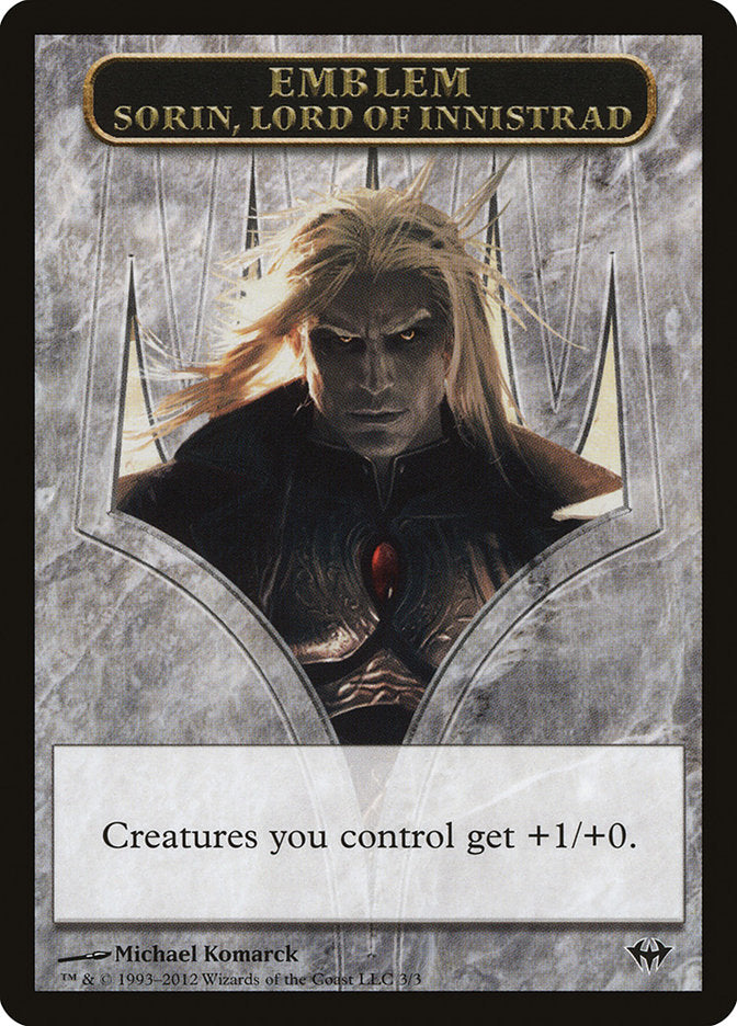 Sorin, Lord of Innistrad Emblem [Dark Ascension Tokens] | Anubis Games and Hobby