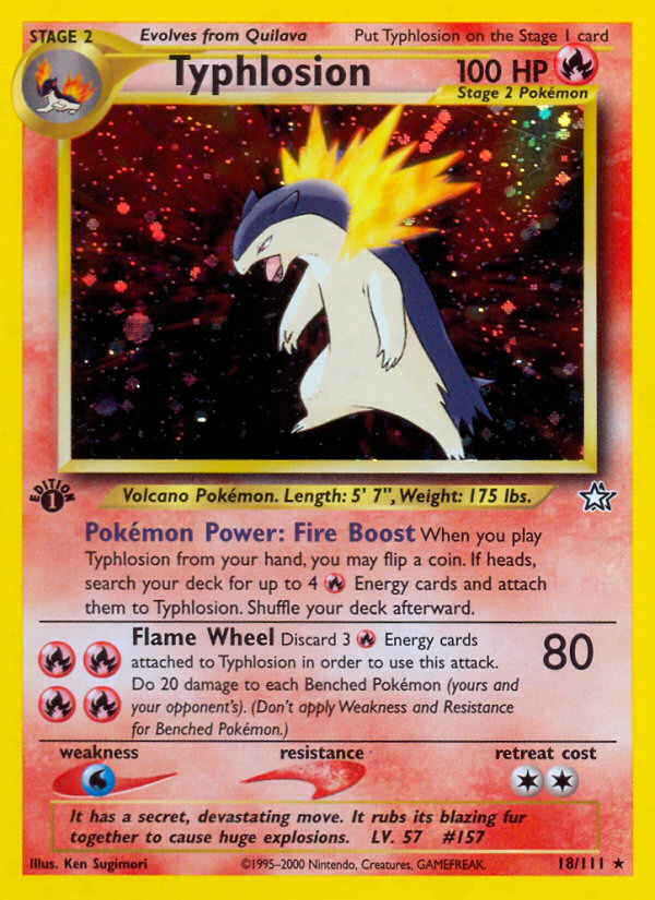 Typhlosion (18/111) [Neo Genesis 1st Edition] | Anubis Games and Hobby