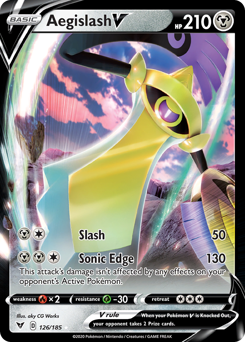 Aegislash V (126/185) [Sword & Shield: Vivid Voltage] | Anubis Games and Hobby