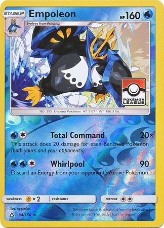 Empoleon (34/156) (League Promo) [Sun & Moon: Ultra Prism] | Anubis Games and Hobby