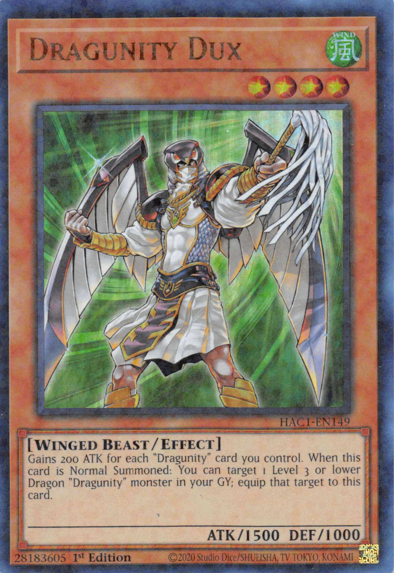 Dragunity Dux (Duel Terminal) [HAC1-EN149] Parallel Rare | Anubis Games and Hobby