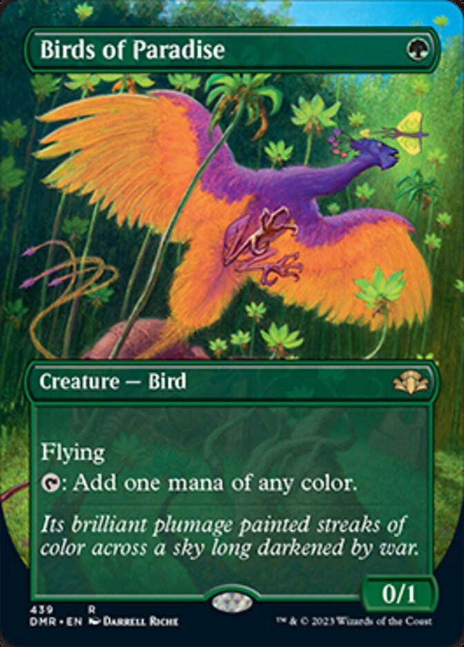 Birds of Paradise (Borderless Alternate Art) [Dominaria Remastered] | Anubis Games and Hobby