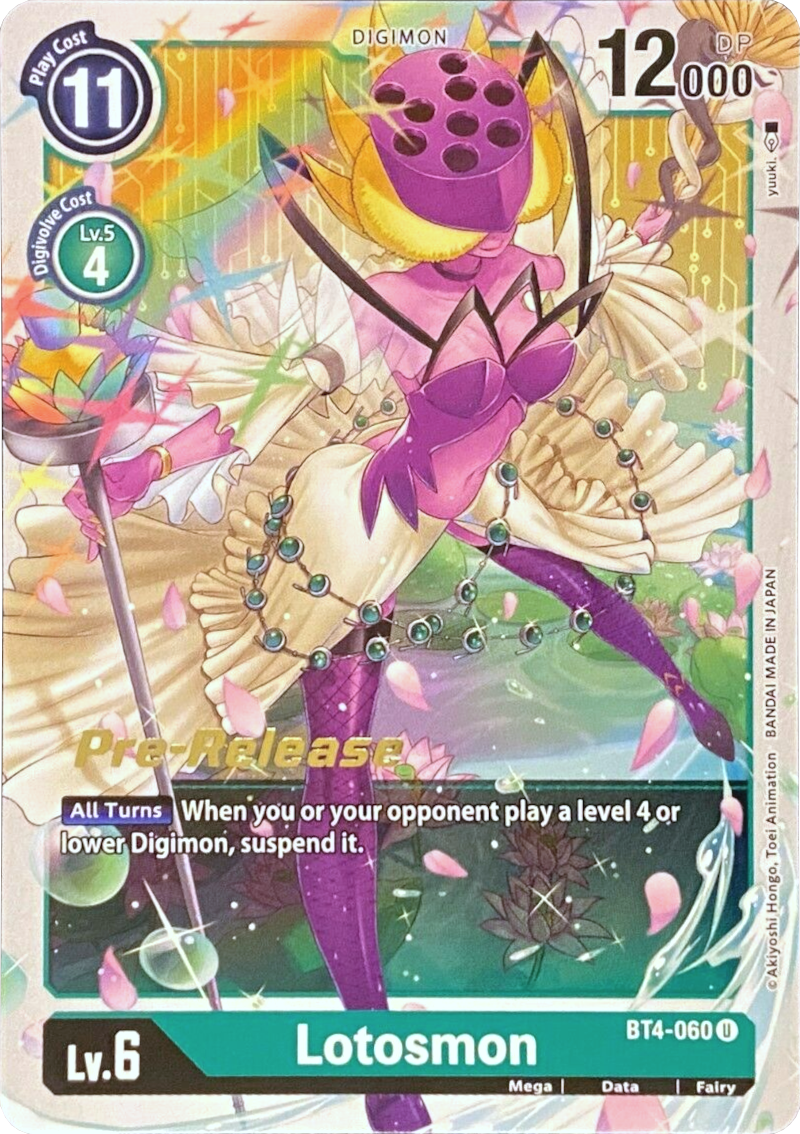 Lotosmon [BT4-060] [Great Legend Pre-Release Promos] | Anubis Games and Hobby