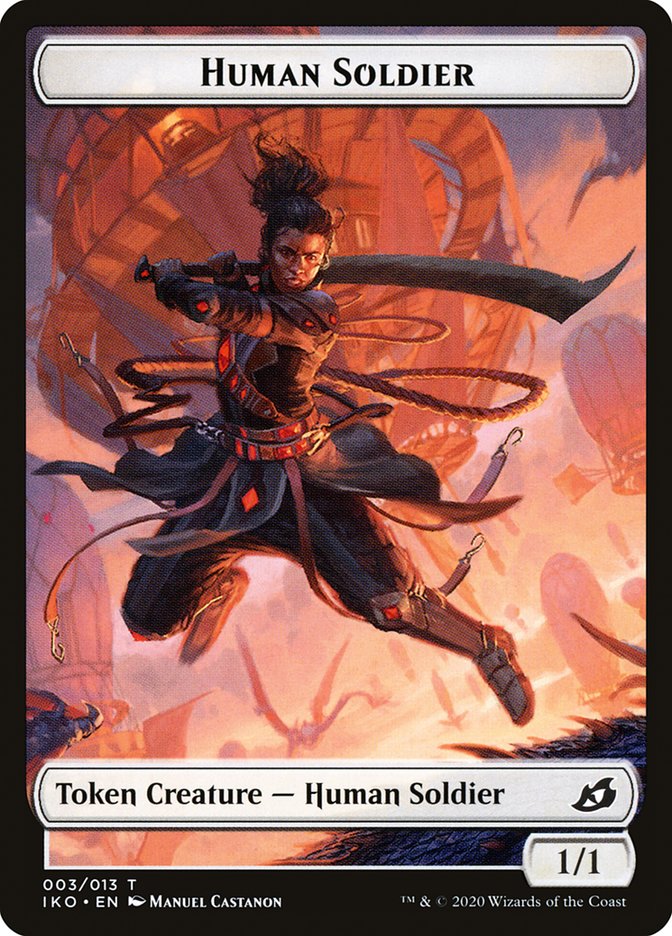 Human Soldier Token (003/013) [Ikoria: Lair of Behemoths Tokens] | Anubis Games and Hobby