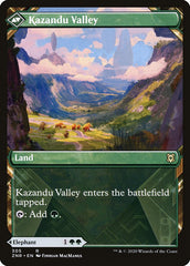 Kazandu Mammoth // Kazandu Valley (Showcase) [Zendikar Rising] | Anubis Games and Hobby