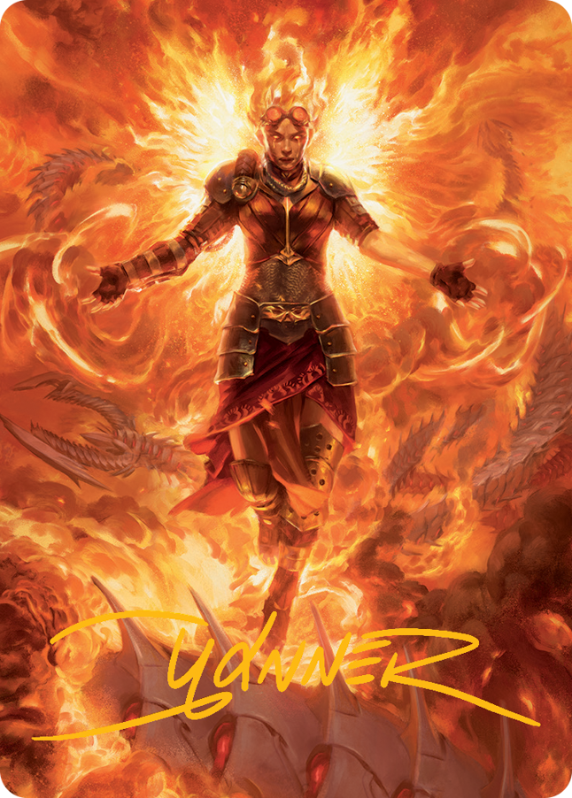 Chandra, Hope's Beacon Art Card (Gold-Stamped Signature) [March of the Machine Art Series] | Anubis Games and Hobby