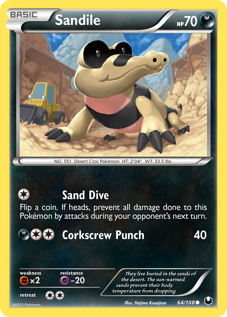 Sandile (64/108) [Black & White: Dark Explorers] | Anubis Games and Hobby