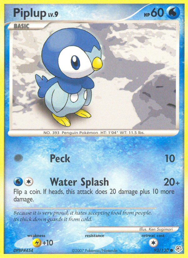 Piplup (93/130) [Diamond & Pearl: Base Set] | Anubis Games and Hobby