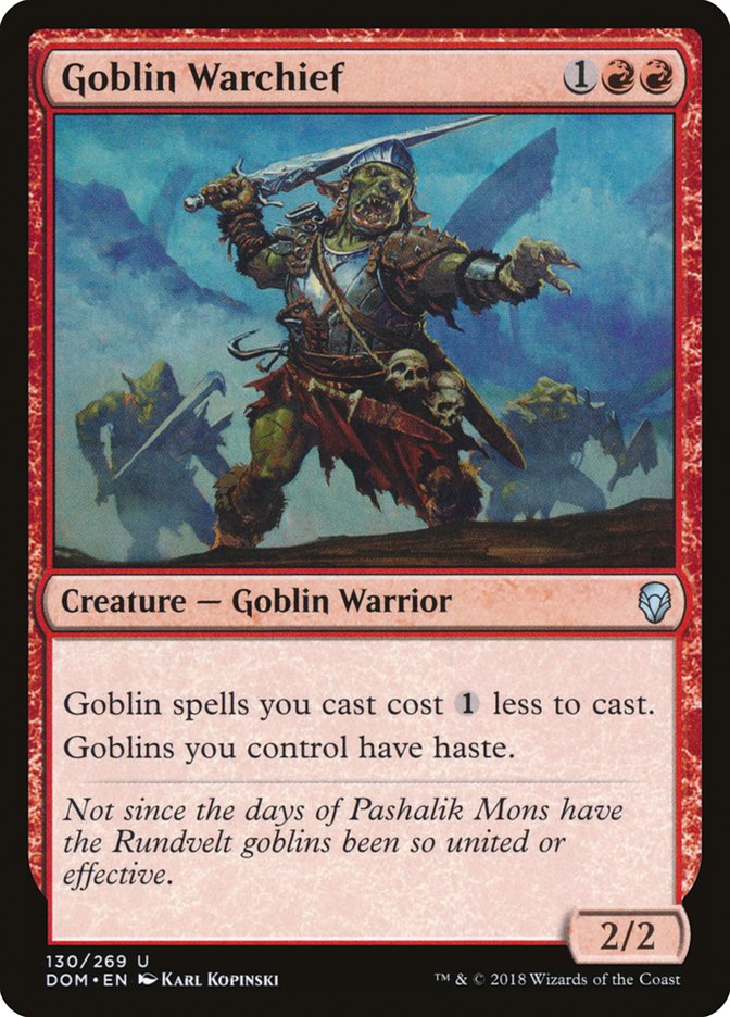 Goblin Warchief [Dominaria] | Anubis Games and Hobby