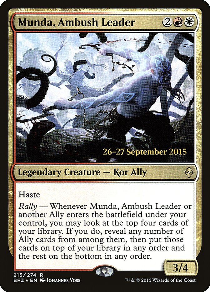 Munda, Ambush Leader [Battle for Zendikar Prerelease Promos] | Anubis Games and Hobby