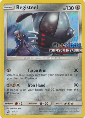 Registeel (SM75) (Staff Prerelease Promo) [Sun & Moon: Black Star Promos] | Anubis Games and Hobby