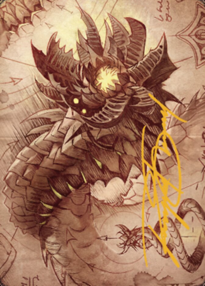 Wurmcoil Engine Art Card (Gold-Stamped Signature) [The Brothers' War Art Series] | Anubis Games and Hobby