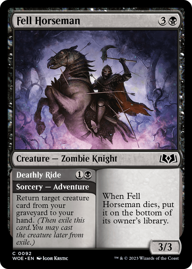 Fell Horseman // Deathly Ride [Wilds of Eldraine] | Anubis Games and Hobby