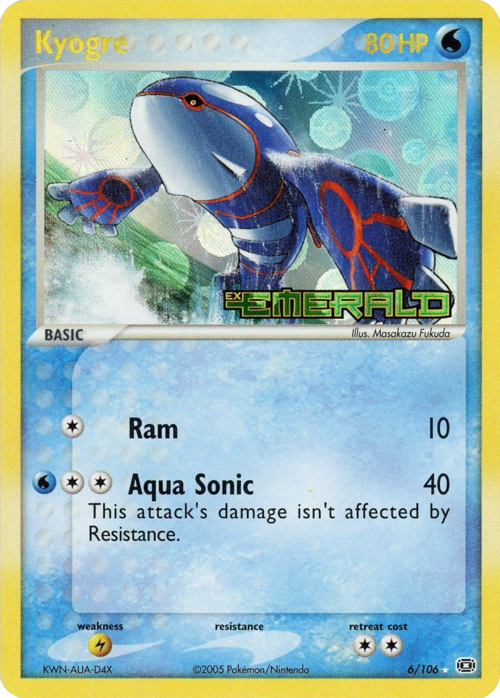 Kyogre (6/106) (Stamped) [EX: Emerald] | Anubis Games and Hobby