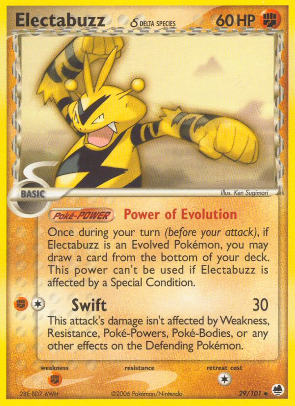 Electabuzz (29/101) (Delta Species) [EX: Dragon Frontiers] | Anubis Games and Hobby