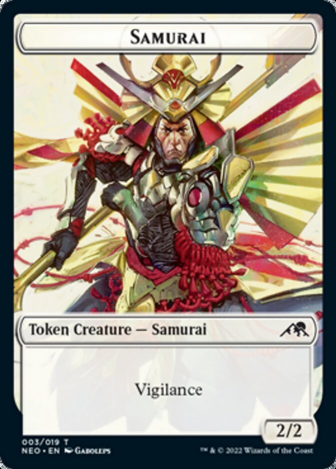 Samurai // Goblin Shaman Double-Sided Token [Kamigawa: Neon Dynasty Tokens] | Anubis Games and Hobby
