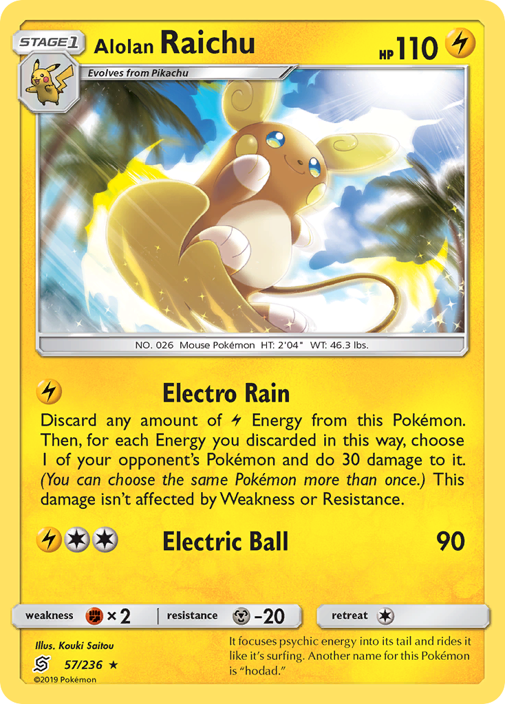 Alolan Raichu (57/236) [Sun & Moon: Unified Minds] | Anubis Games and Hobby