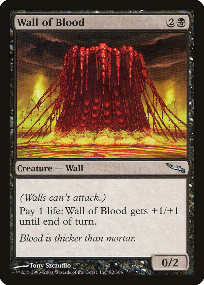 Wall of Blood [Mirrodin] | Anubis Games and Hobby