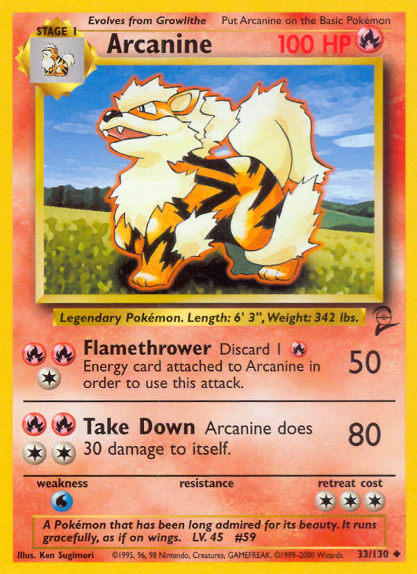 Arcanine (33/130) [Base Set 2] | Anubis Games and Hobby