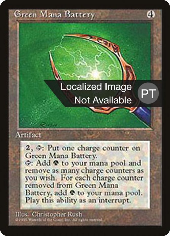 Green Mana Battery [Fourth Edition (Foreign Black Border)] | Anubis Games and Hobby