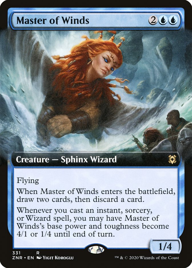 Master of Winds (Extended Art) [Zendikar Rising] | Anubis Games and Hobby