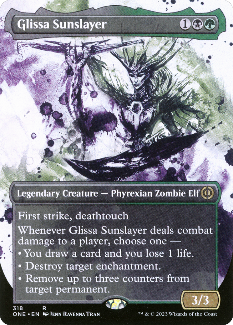 Glissa Sunslayer (Borderless Ichor) [Phyrexia: All Will Be One] | Anubis Games and Hobby