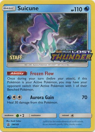 Suicune (SM149) (Staff Prerelease Promo) [Sun & Moon: Black Star Promos] | Anubis Games and Hobby