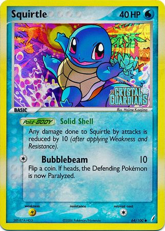 Squirtle (64/100) (Stamped) [EX: Crystal Guardians] | Anubis Games and Hobby