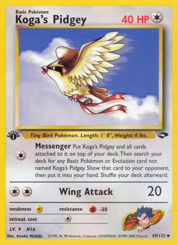 Koga's Pidgey (49/132) [Gym Challenge 1st Edition] | Anubis Games and Hobby