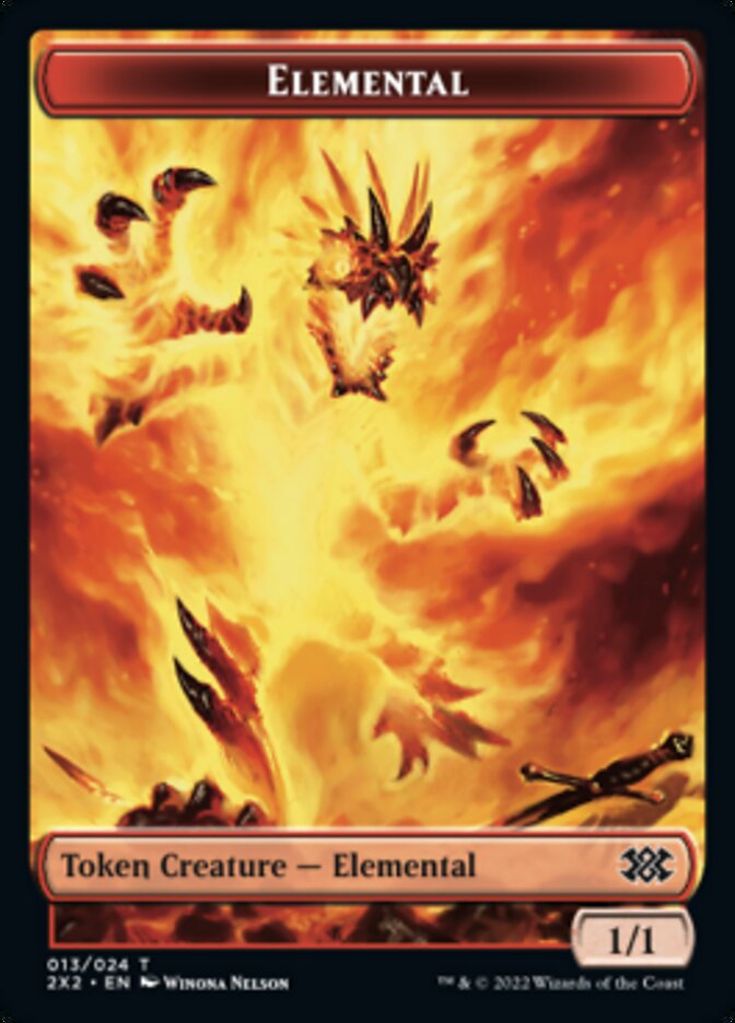 Elemental // Aven Initiate Double-Sided Token [Double Masters 2022 Tokens] | Anubis Games and Hobby