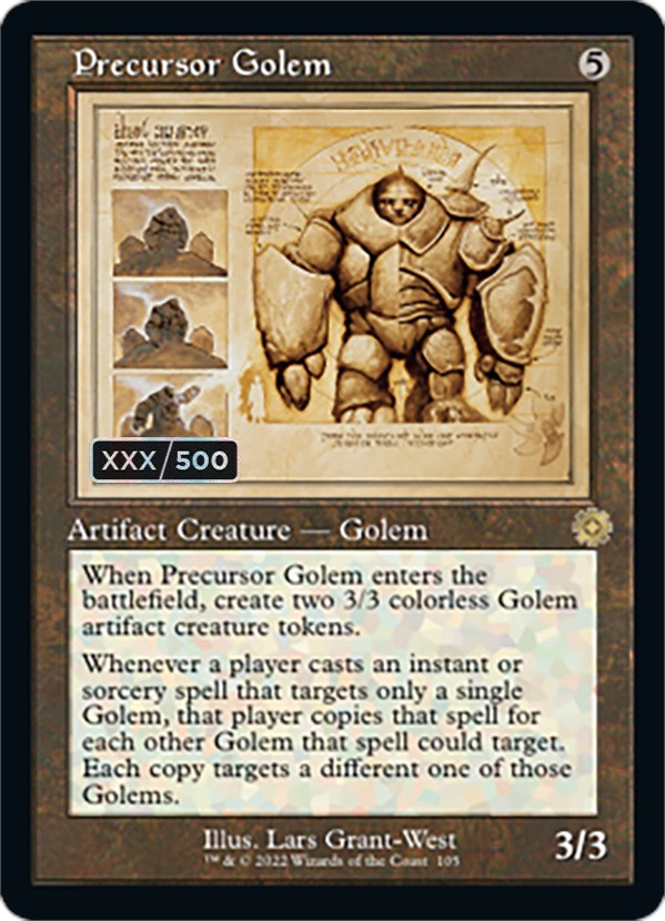 Precursor Golem (Retro Schematic) (Serialized) [The Brothers' War Retro Artifacts] | Anubis Games and Hobby