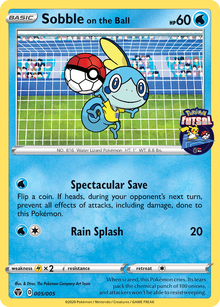 Sobble on the Ball (005/005) [Pokemon Futsal Collection] | Anubis Games and Hobby