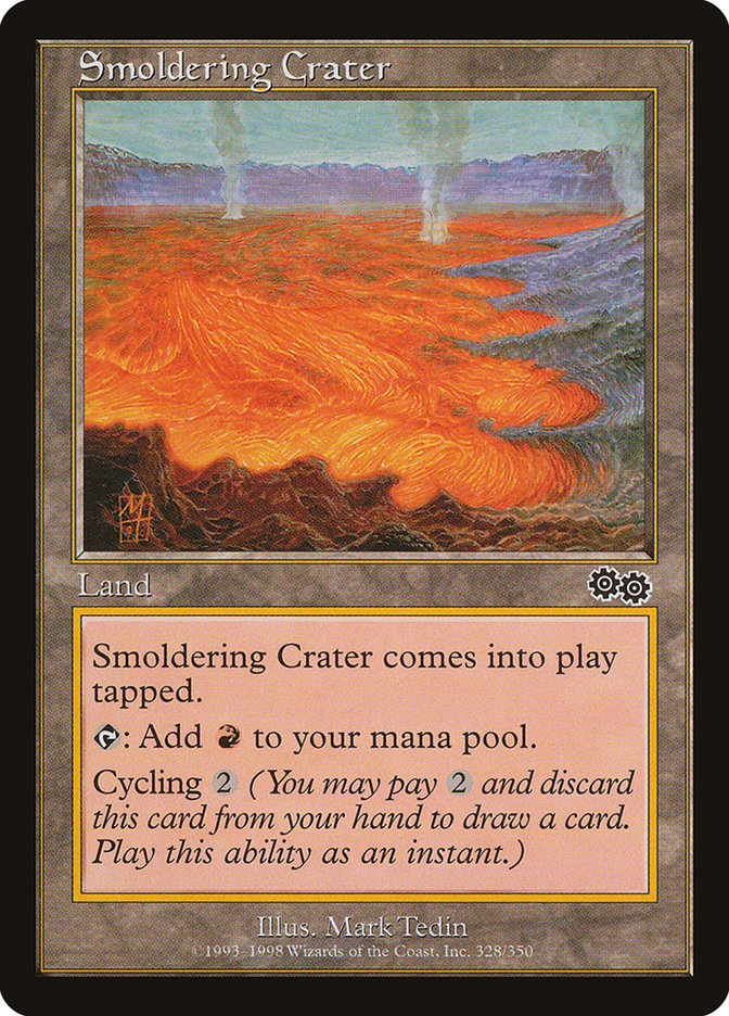 Smoldering Crater [Urza's Saga] | Anubis Games and Hobby