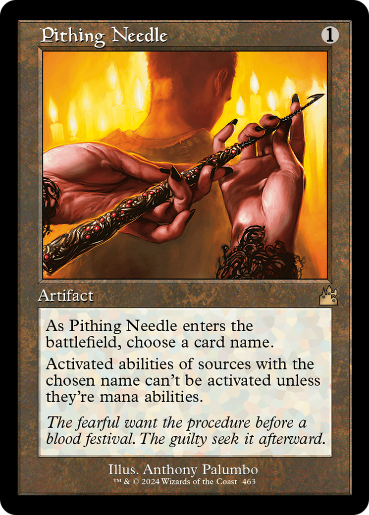 Pithing Needle (Retro Frame) [Ravnica Remastered] | Anubis Games and Hobby