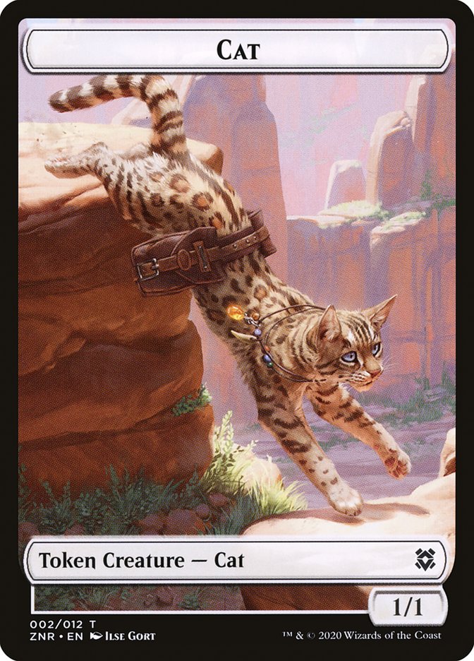 Cat Token [Zendikar Rising Tokens] | Anubis Games and Hobby