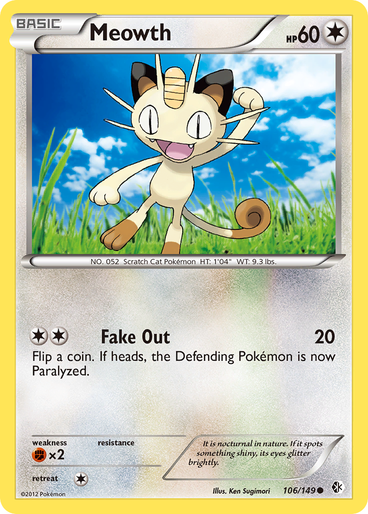 Meowth (106/149) [Black & White: Boundaries Crossed] | Anubis Games and Hobby