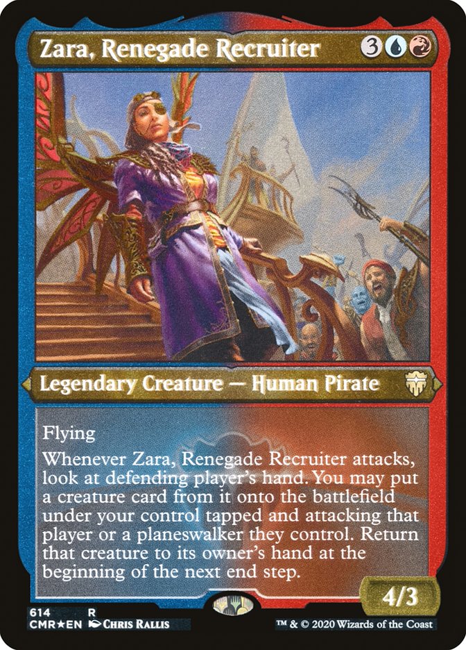 Zara, Renegade Recruiter (Etched) [Commander Legends] | Anubis Games and Hobby