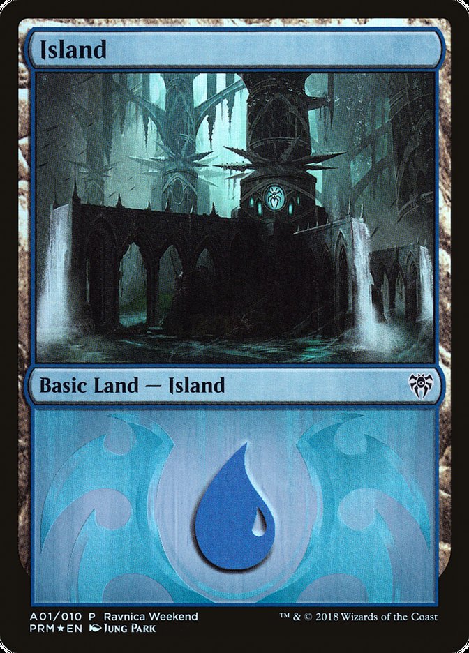 Island (A01) [Ravnica Allegiance Ravnica Weekend] | Anubis Games and Hobby