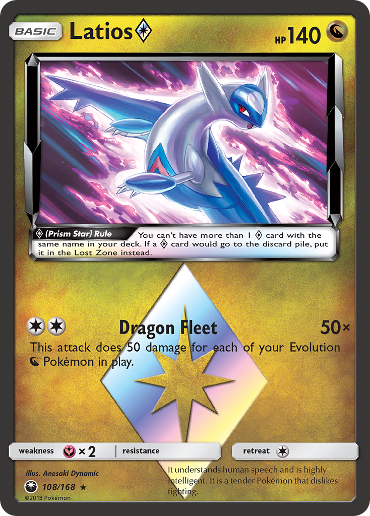 Latios (108/168) (Prism Star) [Sun & Moon: Celestial Storm] | Anubis Games and Hobby