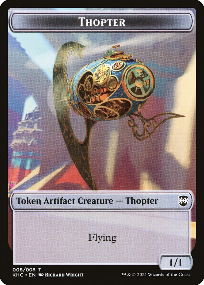 Dragon // Thopter Double-Sided Token [Kaldheim Commander Tokens] | Anubis Games and Hobby