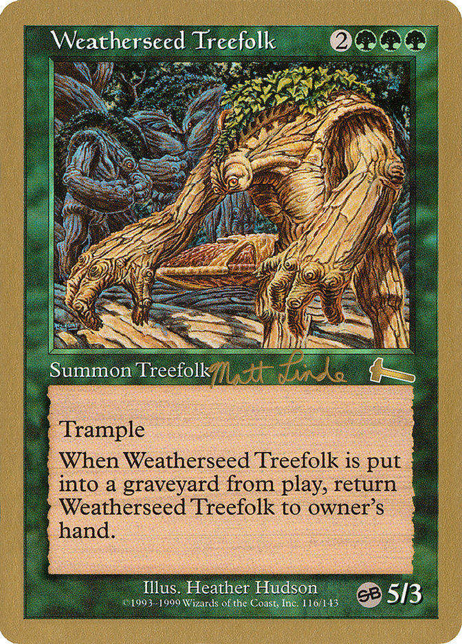Weatherseed Treefolk (Matt Linde) (SB) [World Championship Decks 1999] | Anubis Games and Hobby
