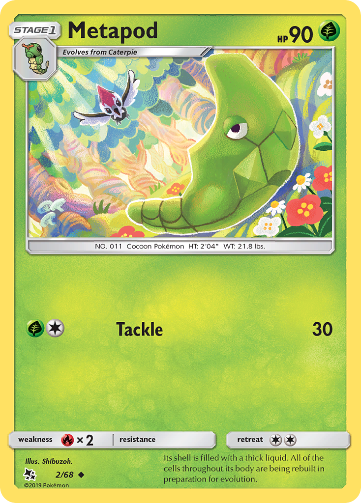 Metapod (2/68) [Sun & Moon: Hidden Fates] | Anubis Games and Hobby