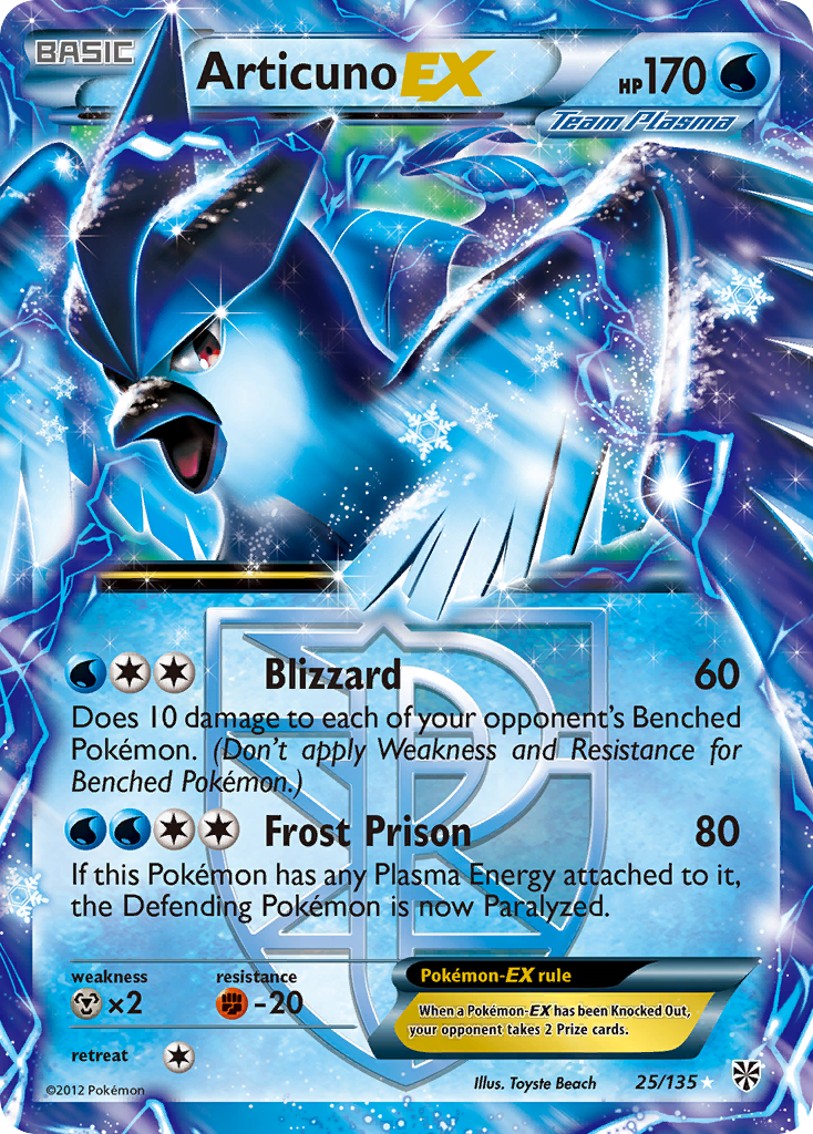 Articuno EX (25/135) [Black & White: Plasma Storm] | Anubis Games and Hobby