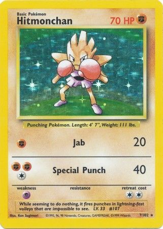 Hitmonchan (7/102) [Base Set Unlimited] | Anubis Games and Hobby