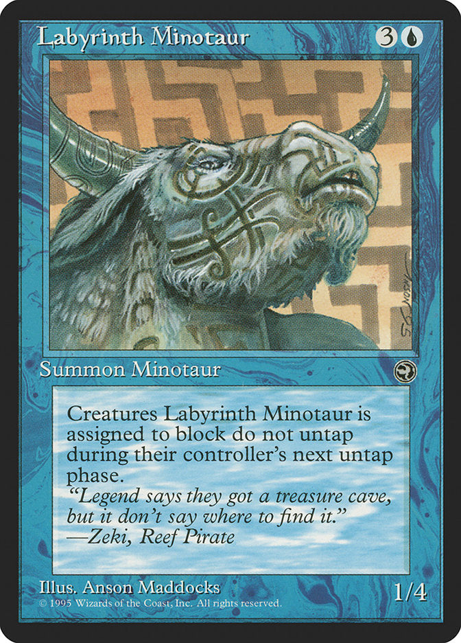 Labyrinth Minotaur (Zeki Flavor Text) [Homelands] | Anubis Games and Hobby